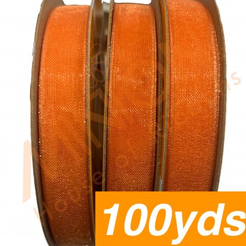 10mmx100yds Organza Orange