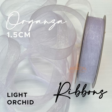 15mm Organza Ribbon Very Light Orchid