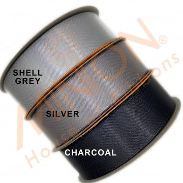 25mmx25yds*3pcs All The Greys - Shell Grey, Silver & Charcoal