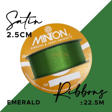 25mmx25yds SF Satin Emerald Green