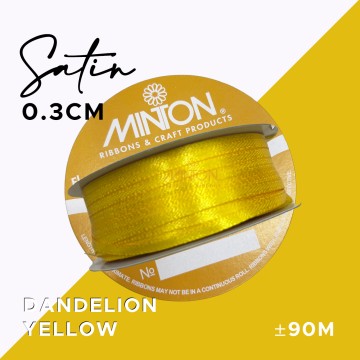 3mmx100yds Satin Dandelion Yellow