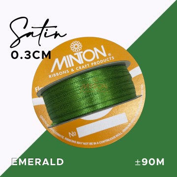 3mmx100yds Satin Emerald Green