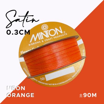 3mmx100yds Satin Neon Orange