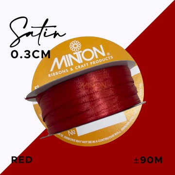 3mmx100yds Satin Red