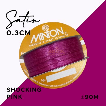 3mmx100yds Satin Shocking Pink