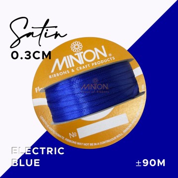 3mmx100yds Satin Electric Blue