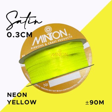 3mmx100yds Satin Neon Yellow