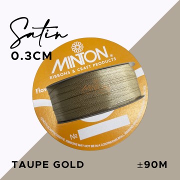 3mmx100yds Satin Taupe Gold