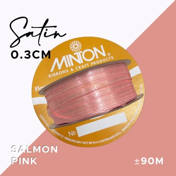 3mmx100yds Satin Salmon Pink