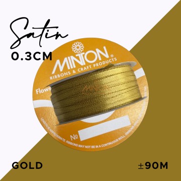 3mmx100yds Satin Gold