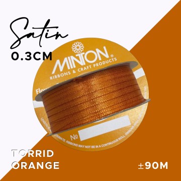 3mmx100yds Satin Torrid Orange