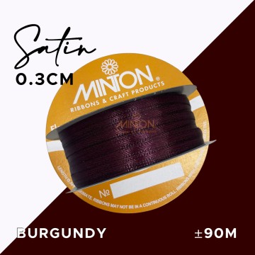 3mmx100yds Satin Burgundy