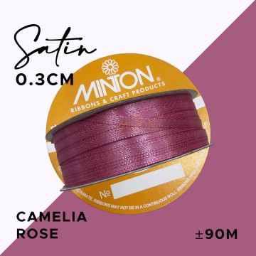 3mmx100yds Satin Camelia Rose