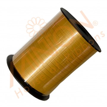 5mmx500yds Curling Plastic Ribbon Mango Gold