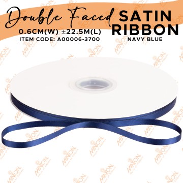 6mmx25yds DF Satin Navy Blue