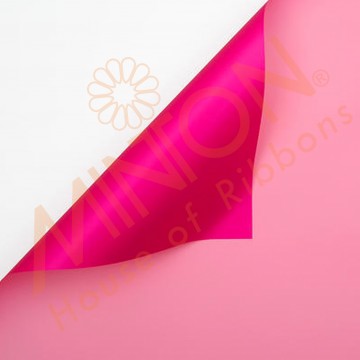 Duo Colour BOPP Plastic Wrapper, 58cmx58cmx20pieces Fuchsia/Pink