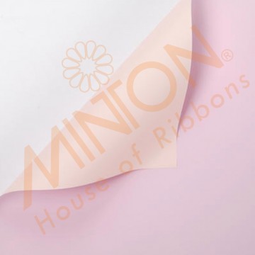 Duo Colour BOPP Plastic Wrapper, 58cmx58cmx20pieces Pink/SideShow Rose