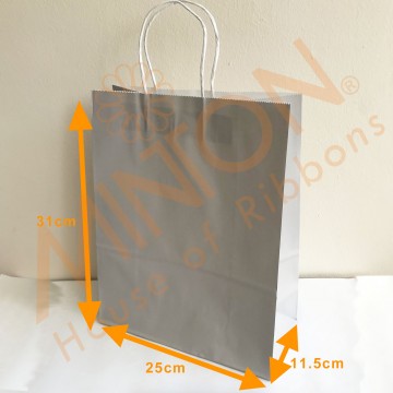 Paper Bag 25*31*11.5cm x 12pcs Grey