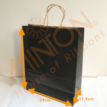 Paper Bag 25*31*11.5cm x 12pcs Black