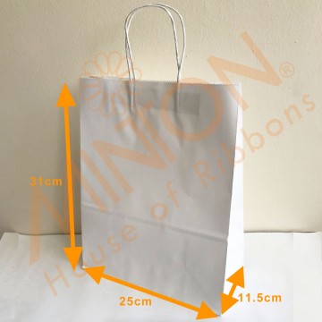 Paper Bag 25*31*11.5cm x 12pcs White