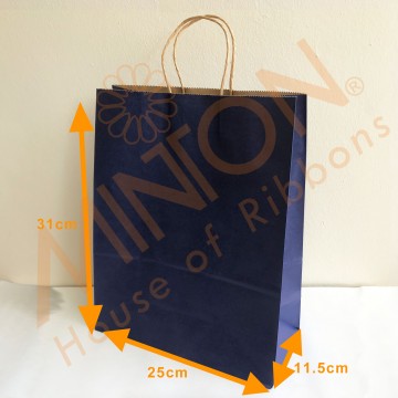 Paper Bag 25*31*11.5cm x 12pcs Navy Blue