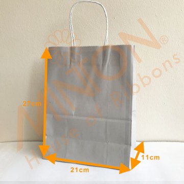 Paper Bag 21*27*11cm x 12pcs Grey