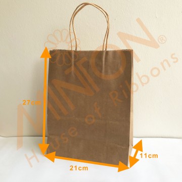 Paper Bag 21*27*11cm x 12pcs Kraft