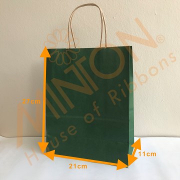Paper Bag 21*27*11cm x 12pcs Forest Green