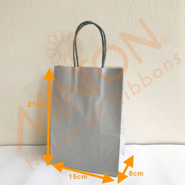 Paper Bag 15*21*8cm x 12pcs Grey