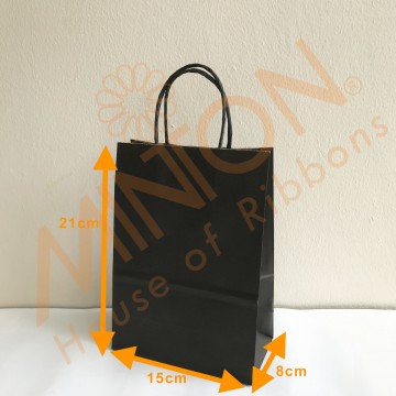 Paper Bag 15*21*8cm x 12pcs Black