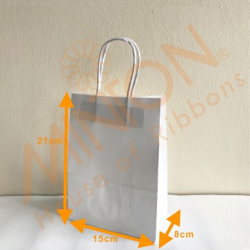 Paper Bag 15*21*8cm x 12pcs White