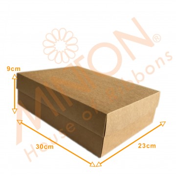 Box with Lid 30*23*9cm x 12pcs Kraft