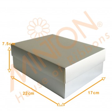 Box with Lid 22*17*7.5cm x 12pcs Silver