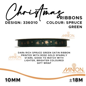 10mmx20yds Twinkling Stars - Green