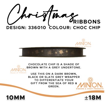 10mmx20yds Twinkling Stars - Chocolate Chip