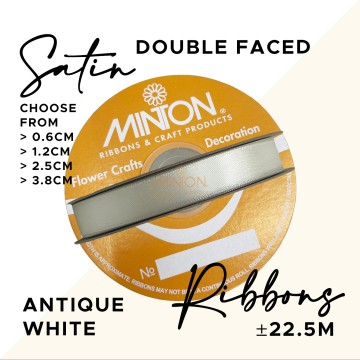 Double Faced Satin Ribbon Antique White (Click for more sizes)