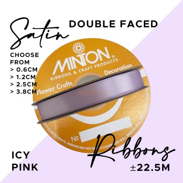 Double Faced Satin Ribbon Icy Pink (Click for more sizes)