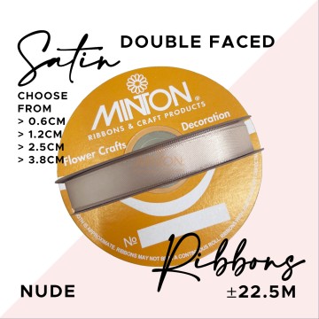 Double Faced Satin Ribbon Nude (Click for more sizes)