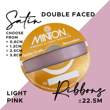 Double Faced Satin Ribbon Light Pink (Click for more sizes)