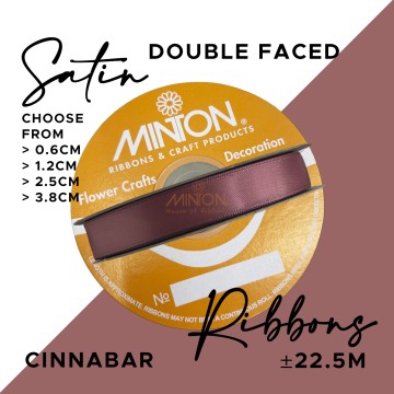 Double Faced Satin Ribbon Cinnabar (Click for more sizes)