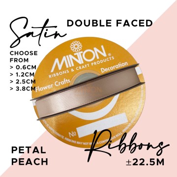 Double Faced Satin Ribbon Petal Peach (Click for more sizes)