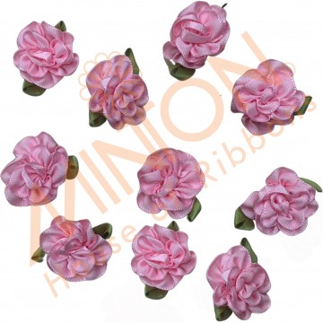 Satin Flowers approx.2.5cmx10pcs Pink