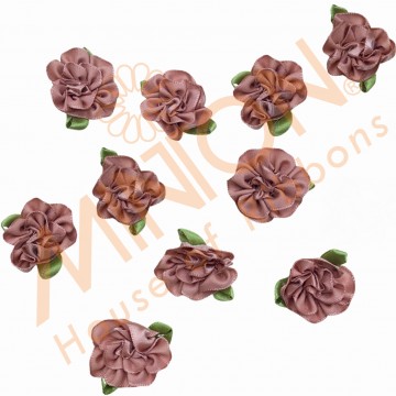 Satin Flowers approx.2.5cmx10pcs SweetNectar Pink