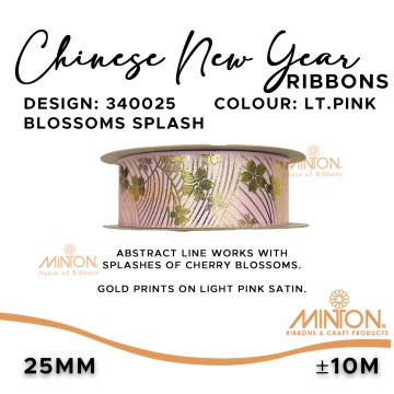 25mmx12yds Sakura Splash Lt.Pink CNY