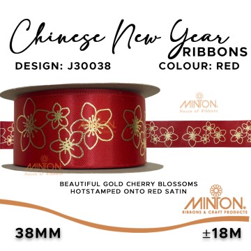 38mmx20yds Drop of Flowers - CNY