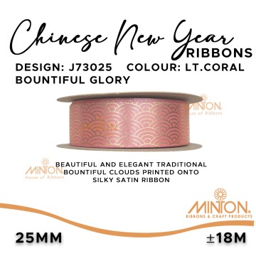 25mmx20yds Bountiful Glory Coral CNY