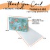 Thank You Card with Envelope 10cm(H) 15cm(L) Aqua Turquoise