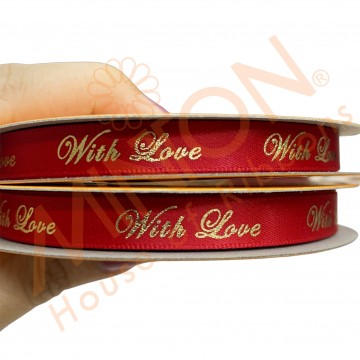 10mmx20yds With Love - Red/Gold
