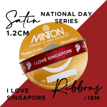 12mmx20yds I Love Singapore - Red Ribbon