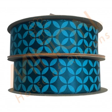 25mmx20yds Geometrics Tiles Teal/Turquoise
